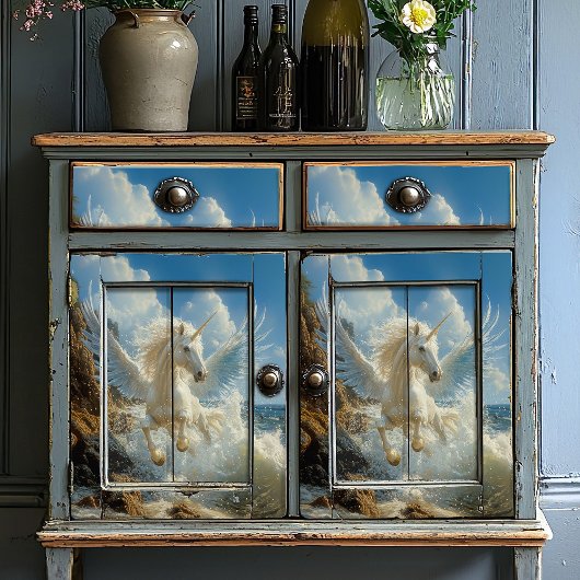 ブルーユニコーン航海の神話ファンタジーペガサス 薄葉紙