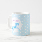ブルーユニコーン |マグ子供へ コーヒーマグカップ (正面左)