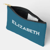 ブルーユニバーシティフォントモノグラム アクセサリーポーチ (見開き)