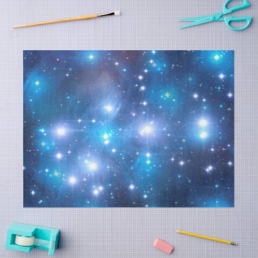 ブルーユニバーススターズ+あなたのアイディア 薄葉紙 (クラフト)