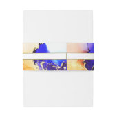 ブルーユニークオレンジアルコールインク結婚式招待状 招待状ベリーバンド (裏面例)