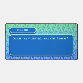 ブルーユニークグリーンクールレトロゲーム デスクマット