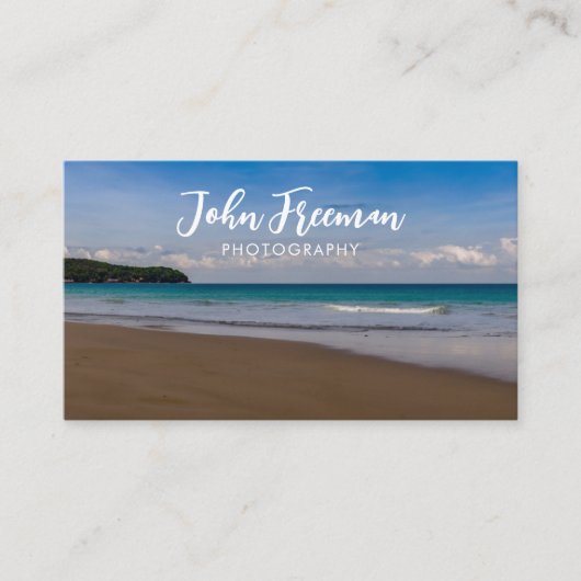 ブルーユニークビーチ写真家 名刺 (正面)