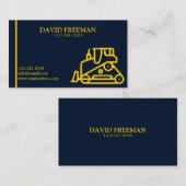 ブルーユニーク建築機器ブルドーザー 名刺 (正面/裏面)