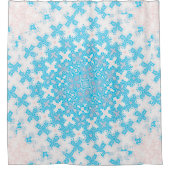 ブルーユニーク抽象芸術シャワーカーテン シャワーカーテン (正面)