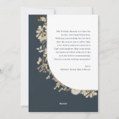 ブルーユニーク金ゴールドフローラリース家族の写真 シーズンカード (裏面)