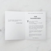 ブルーユニーク金ゴールドブックフォールディング結婚式招待状 招待状 (内部)