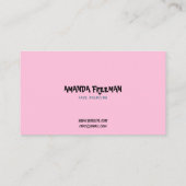 ブルーユニーク&ピンクチルドレン絵を描ズ 名刺 (裏面)