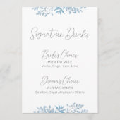 ブルーユーカリの結婚シグネチャードリンクサイン (正面)