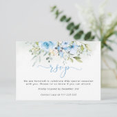 ブルーユーカリプタスボーイバプテスシズムRSVPカード 出欠カード (スタンド正面)