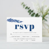 ブルーユーカリプタス支店食事選択ウェディングRSVP 出欠カード (スタンド正面)