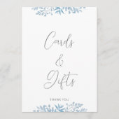 ブルーユーカリプトゥスウェディングカード&ギフトサイン (正面)