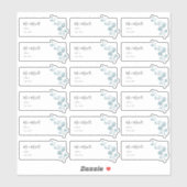 ブルーユーカリプトゥススポリグゲスト住所 シール (シート)