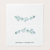 ブルーユーカリプトゥステントカード | 結婚座席表 (外部フラット)