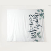 ブルーユーカリプトゥスハッピーエバ結婚ルズの背景 タペストリー (正面(横))