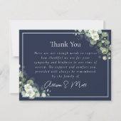 ブルーユーカリ死別葬式 サンキューカード (正面)