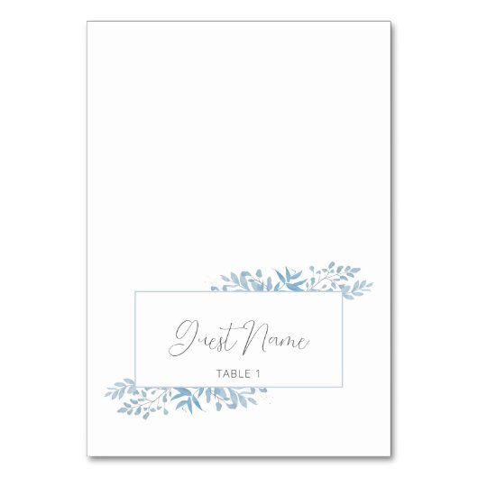 ブルーユーカリ結婚の護衛座席表 テーブルナンバー (正面)