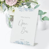 ブルーユーカリ結婚プスのオープンバーペデスタル標識 台座サイン