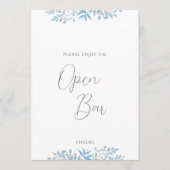 ブルーユーカリ結婚プスのオープンバー標識 (正面)