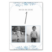 ブルーユーカリ結婚プタス年代表ナンバーカード テーブルナンバー (正面)