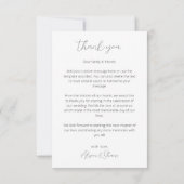 ブルーユーカリ結婚プトゥスの写真サンキューカード サンキューカード (裏面)