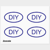 ブルーユーロスタイルオーバルステッカーの作成 楕円形シール (シート)