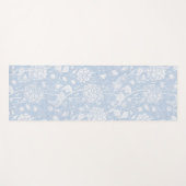 ブルーヨガマットのウィリアム・モリス花柄 ヨガマット (正面(横))