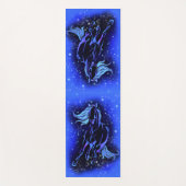 ブルーヨガマットホースランニングズアットスターリーナイト ヨガマット (正面)