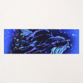 ブルーヨガマットホースランニングズアットスターリーナイト ヨガマット (正面(横))