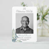 ブルーヨットお祝い・オブ・ライフ・フォト・カード 招待状 (スタンド正面)