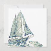 ブルーヨット葬儀案内カード 招待状 (裏面)