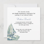 ブルーヨット葬儀案内カード 招待状 (正面)