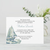 ブルーヨット葬儀案内カード 招待状 (スタンド正面)