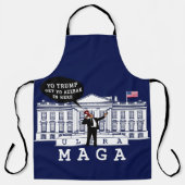 ブルーヨートランプバ来ックバック | Ultra MAGA |ホワイトハウス エプロン (正面)
