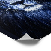 ブルーライオンアニマルポートレートウォール ポスター (角)