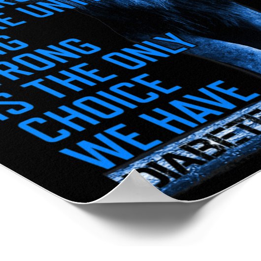 ブルーライオンタイプ1糖尿病が強いのが唯一の ポスター (角)