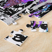 ブルーライオンヘッドパズルリアリスティックライオンパズル ジグソーパズル (側面)