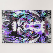 ブルーライオンヘッドパズルリアリスティックライオンパズル ジグソーパズル (横)