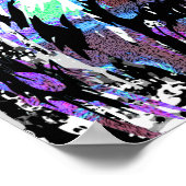 ブルーライオンヘッド – リアリスティック獅子顔ポスタープリント ポスター (角)