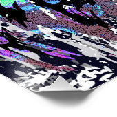 ブルーライオンヘッド – リアリスティック獅子顔ポスタープリント ポスター (コーナー)