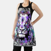 ブルーライオンヘッド – リアルなライオン顔エプロン エプロン (インサイチュ)