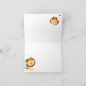 ブルーライオンボーイ赤ちゃんシャワー サンキューカード (内部)