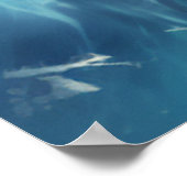 ブルーライオン顔白熱［赤熱］光を放つアイズアート ポスター (角)