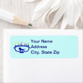 ブルーライオン（ユダヤ教）メノラー ラベル (インサイチュ)