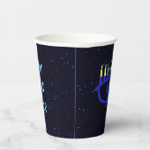 ブルーライオン（ユダヤ教）メノラー 紙コップ (右)