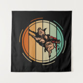 ブルーライディングロデオライダーカウボーイウェスタン ヴィンテージ タペストリー (正面(横))