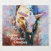 ブルーライディングロデオ西部テーマパーティー リキュールボトルラベル (シングルラベル)