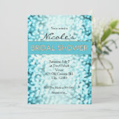 ブルーライトきらめくブライダルシャワー招待状 招待状 (スタンド正面)