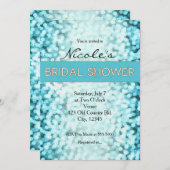 ブルーライトきらめくブライダルシャワー招待状 招待状 (正面/裏面)