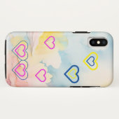 ブルーライトとハートiPhone / iPadケース Case-Mate iPhoneケース (裏面(横))